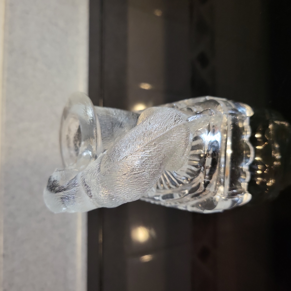 Vintage Glass Belmont Dog Chewing on a Tophat Toothpick Holder / Inkwell - Picture 4 of 11